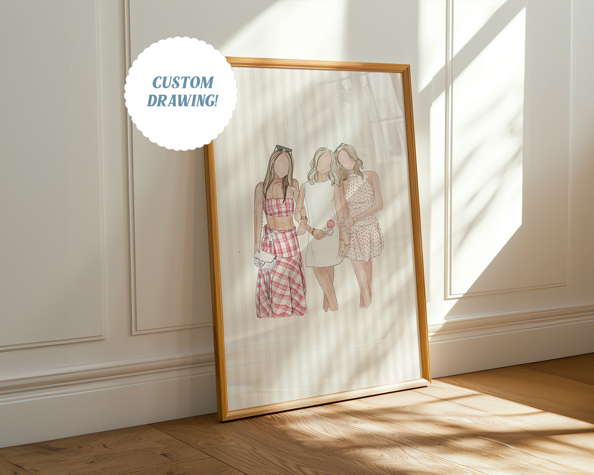 Custom Hand-Drawn Wall Art Print - Layout 1